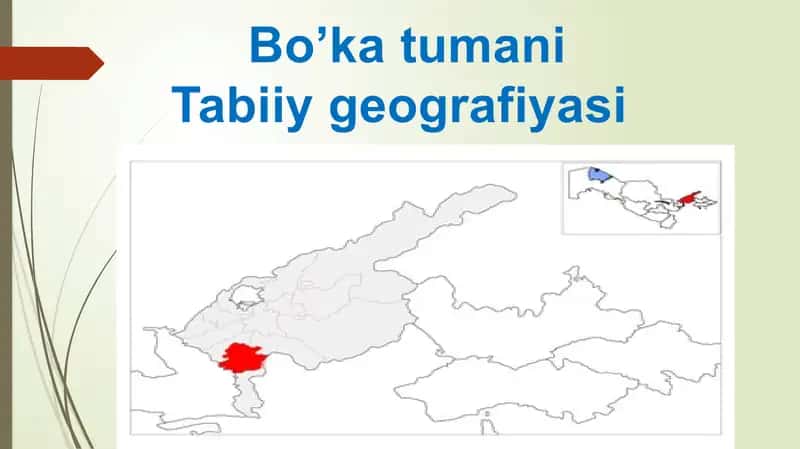 Bo’ka tumani tabiiy geografiyasi