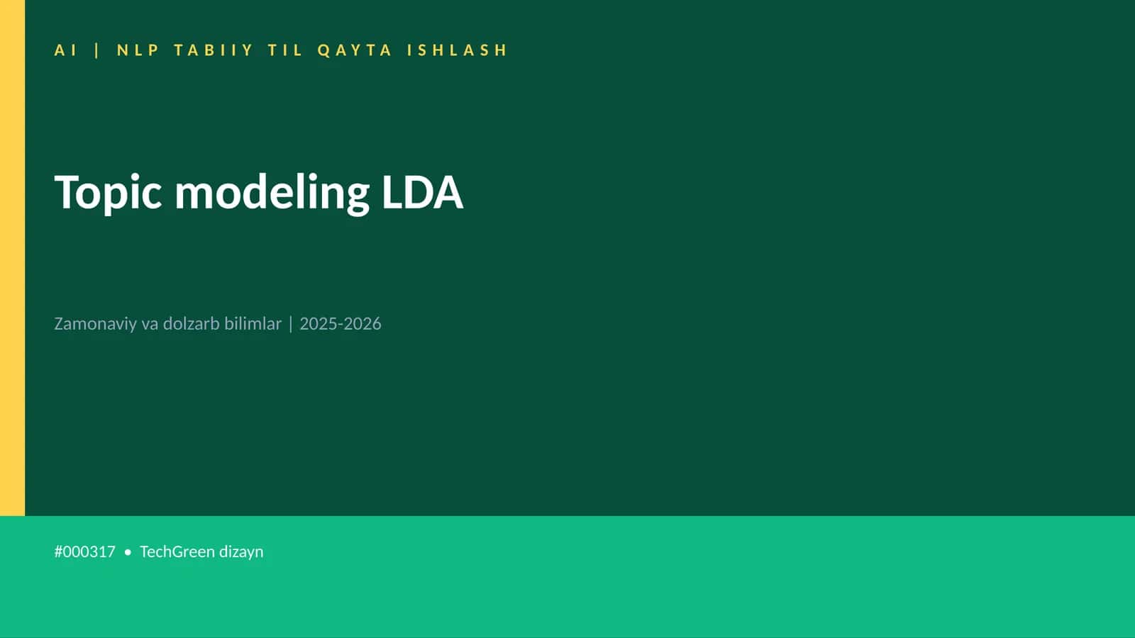 Topic modeling LDA