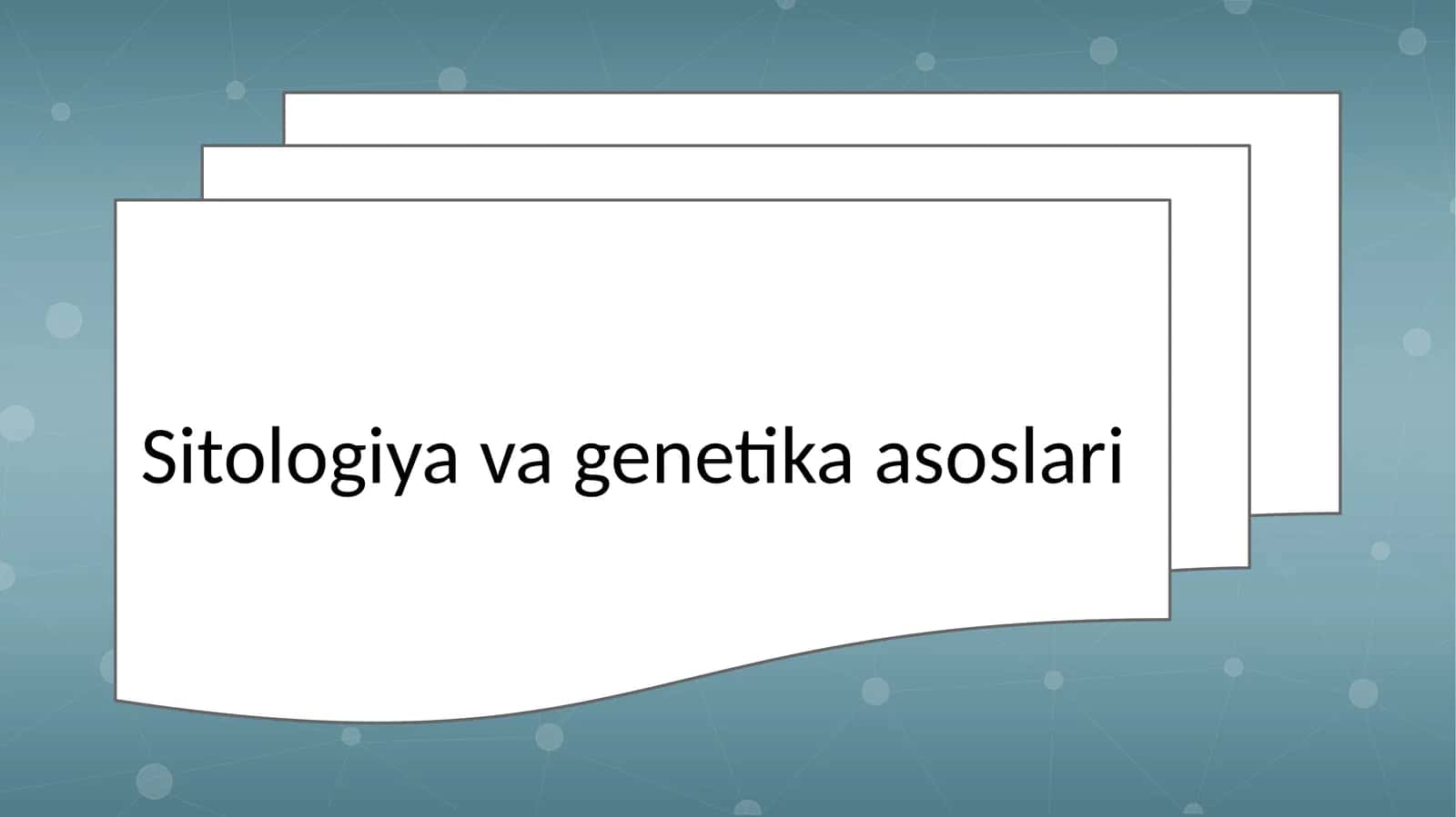 Sitologiyavagenetikaasoslari