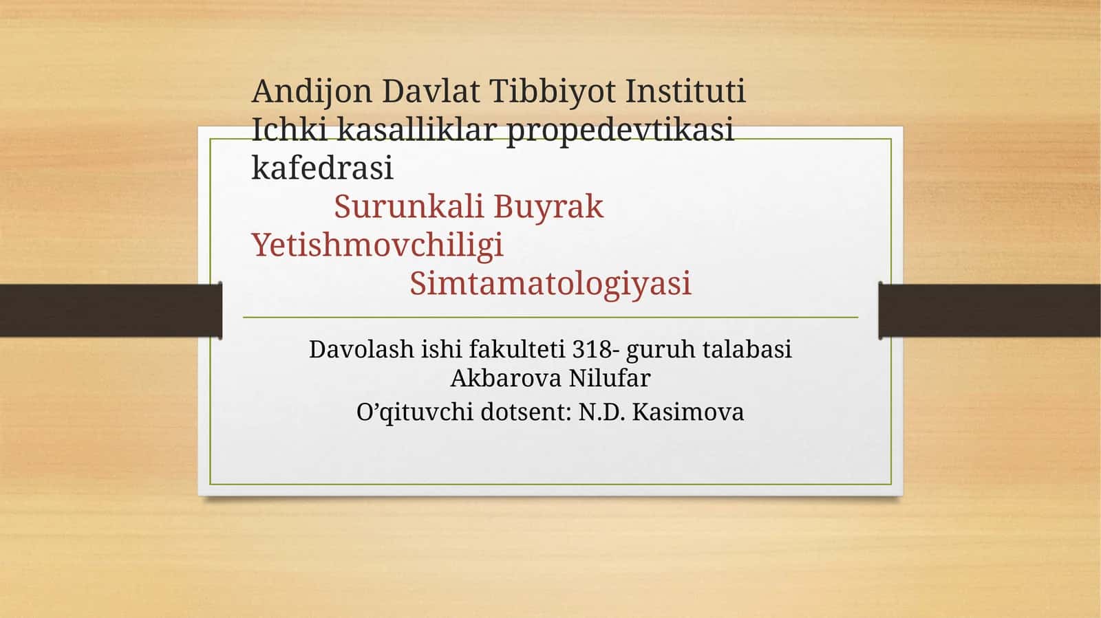Surunkali buyrak yetishmovchiligi