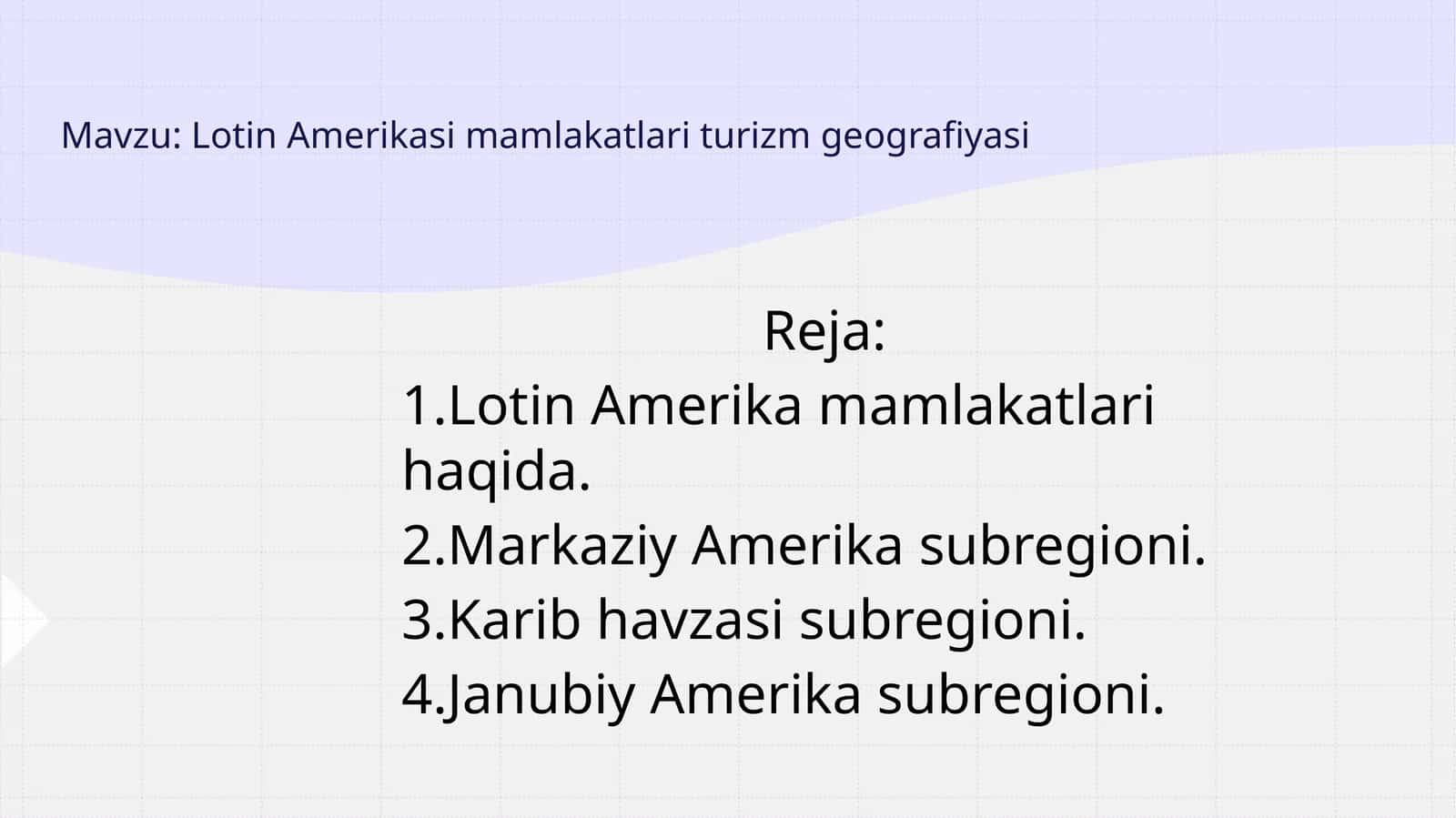 Lotin Amerikasi mamlakatlari turizm geografiyasi