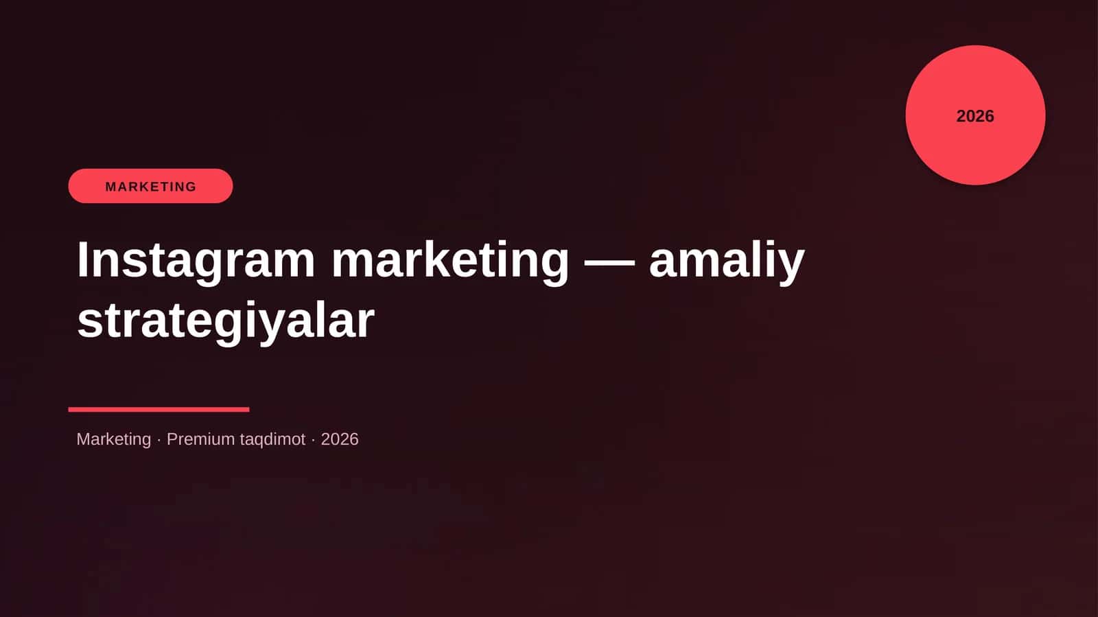 Instagram marketing — amaliy strategiyalar