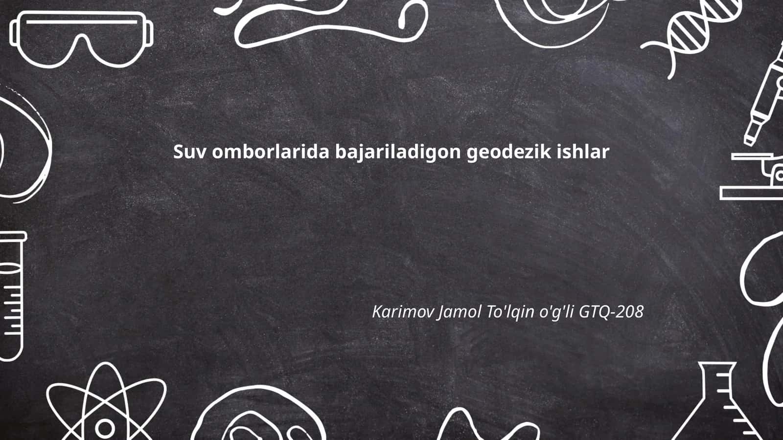 Geodezik ishlar haqida