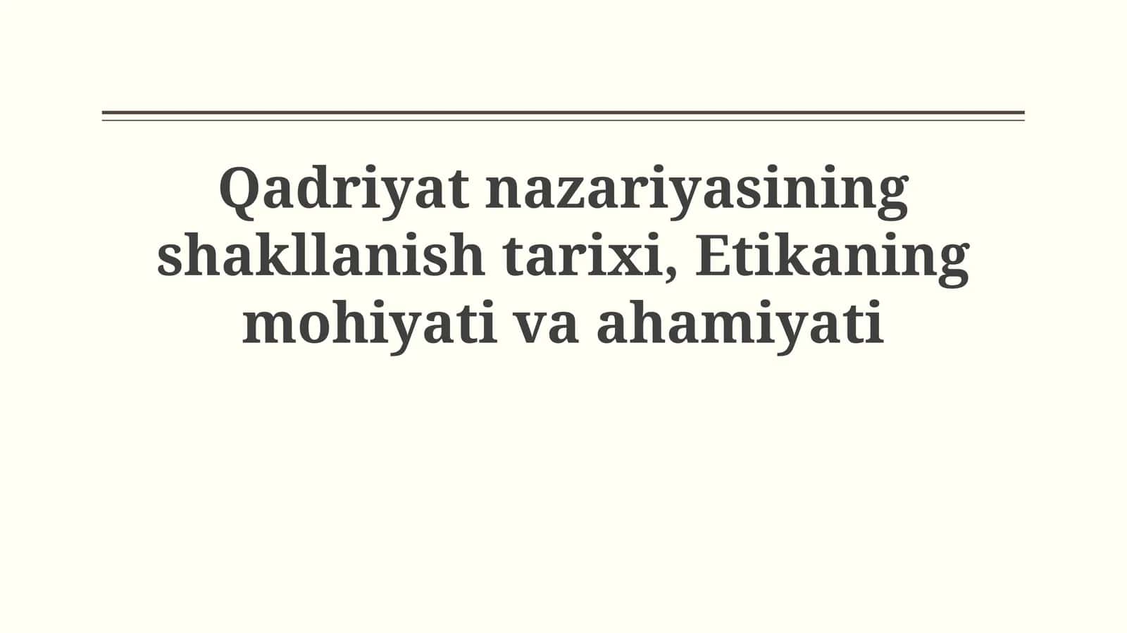 Qadriyatlar nazariyasining shakllanish tarixi