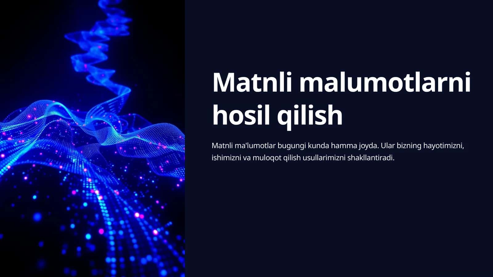 Matnli ma'lumotlar