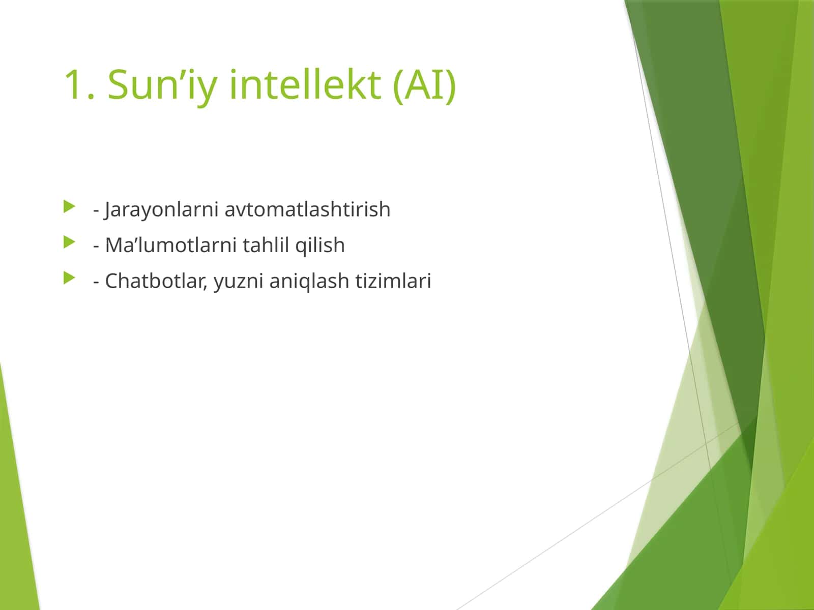 Sun’iy intellekt (AI)