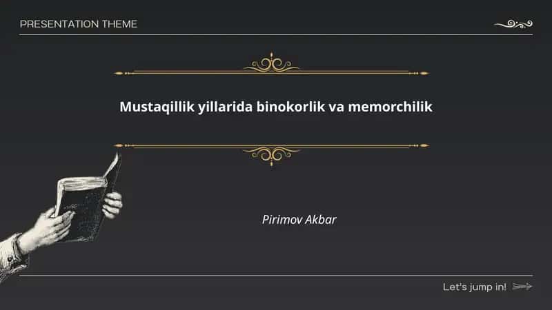Mustaqillik yillarida binokorlik va memorchilik