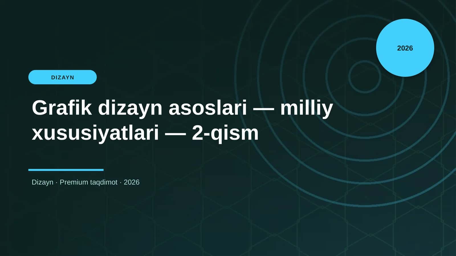 Grafik dizayn asoslari — milliy xususiyatlari — 2-qism