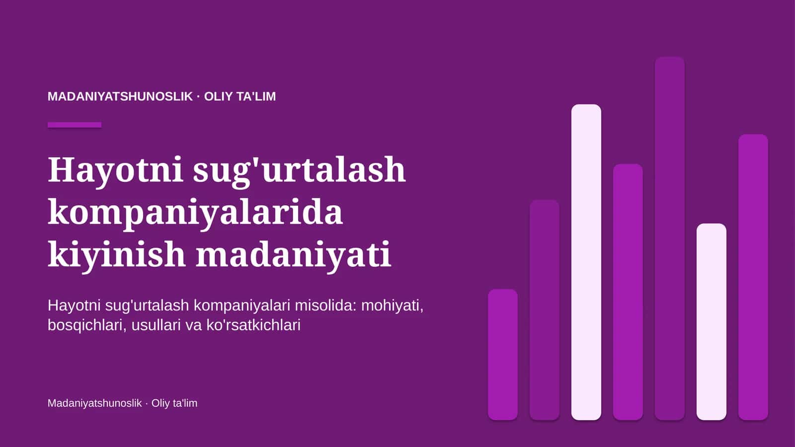 Hayotni sug'urtalash kompaniyalarida kiyinish madaniyati