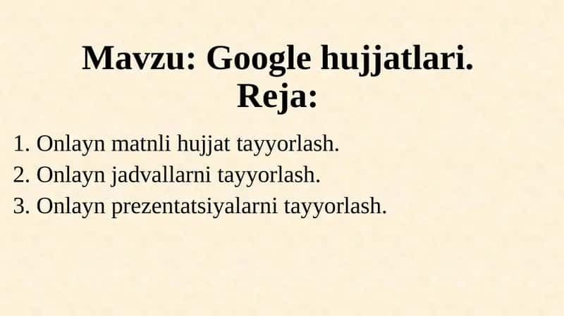 Google hujjatlari