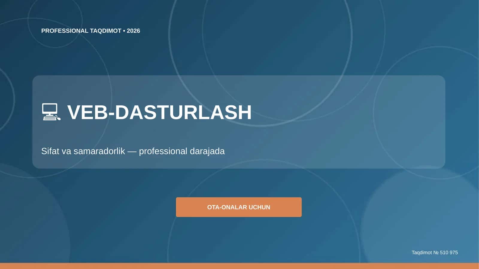 Veb-dasturlash: sifat va samaradorlik (professional darajada) [ota-onalar uchun]
