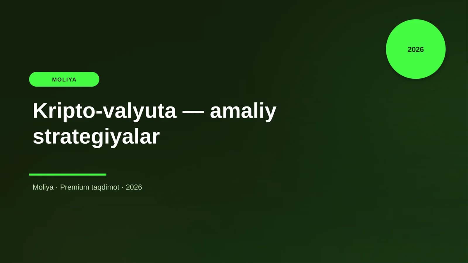 Kripto-valyuta — amaliy strategiyalar