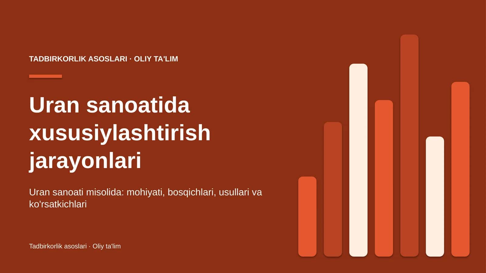 Uran sanoatida xususiylashtirish jarayonlari