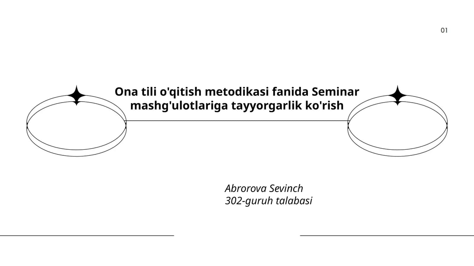 Ona tili o'qitish metodikasi fanida Seminar mashg'ulotlariga tayyorgarlik ko'rish