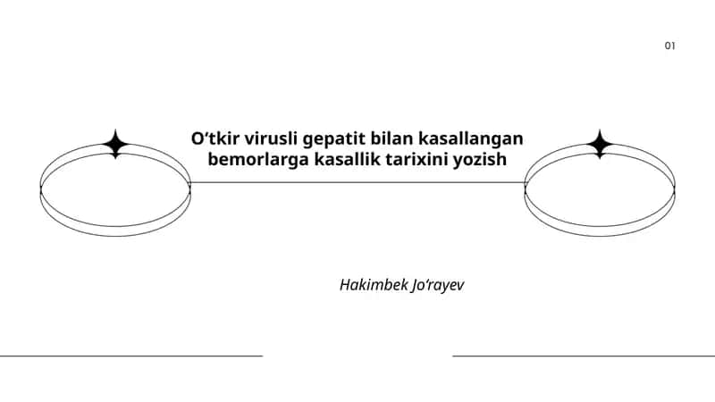 Bemorlarga O‘tkir virusli gepatit tarixini yozish
