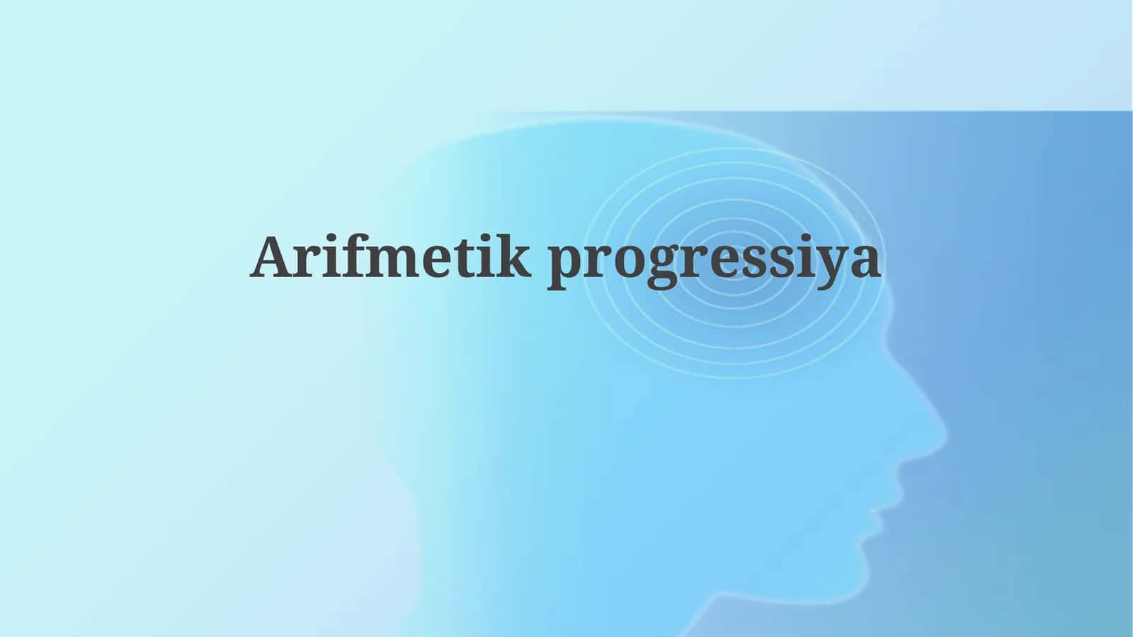 Arifmetik Progressiya