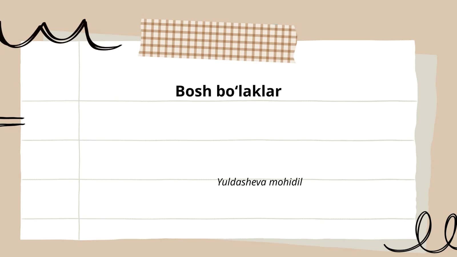 Boshning anatomiyasi