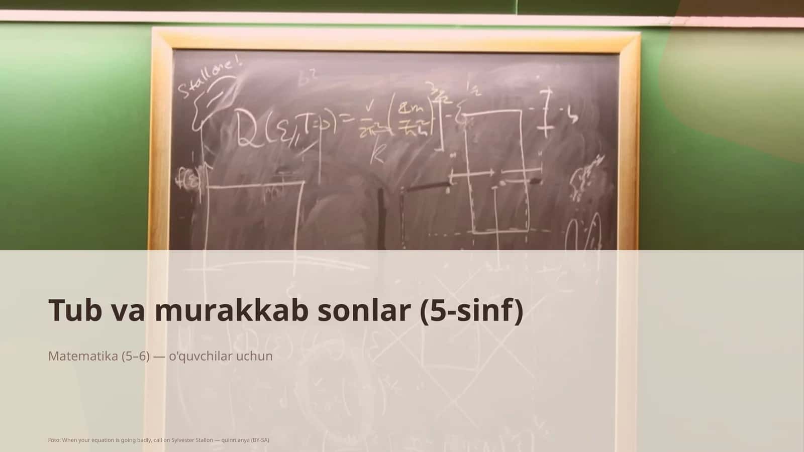 Tub va murakkab sonlar (5-sinf)