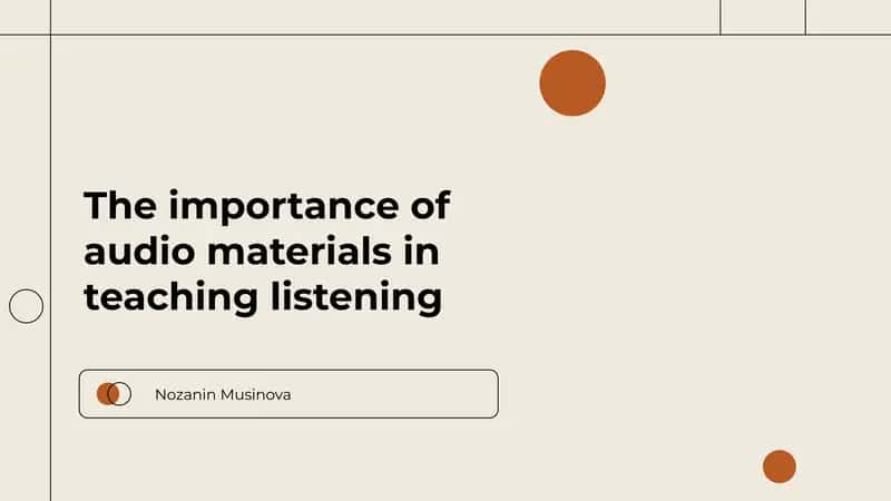 Audio materials in language learning