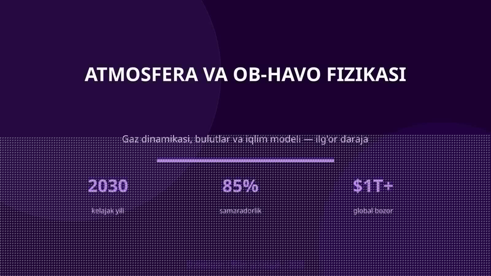 ATMOSFERA VA OB-HAVO FIZIKASI