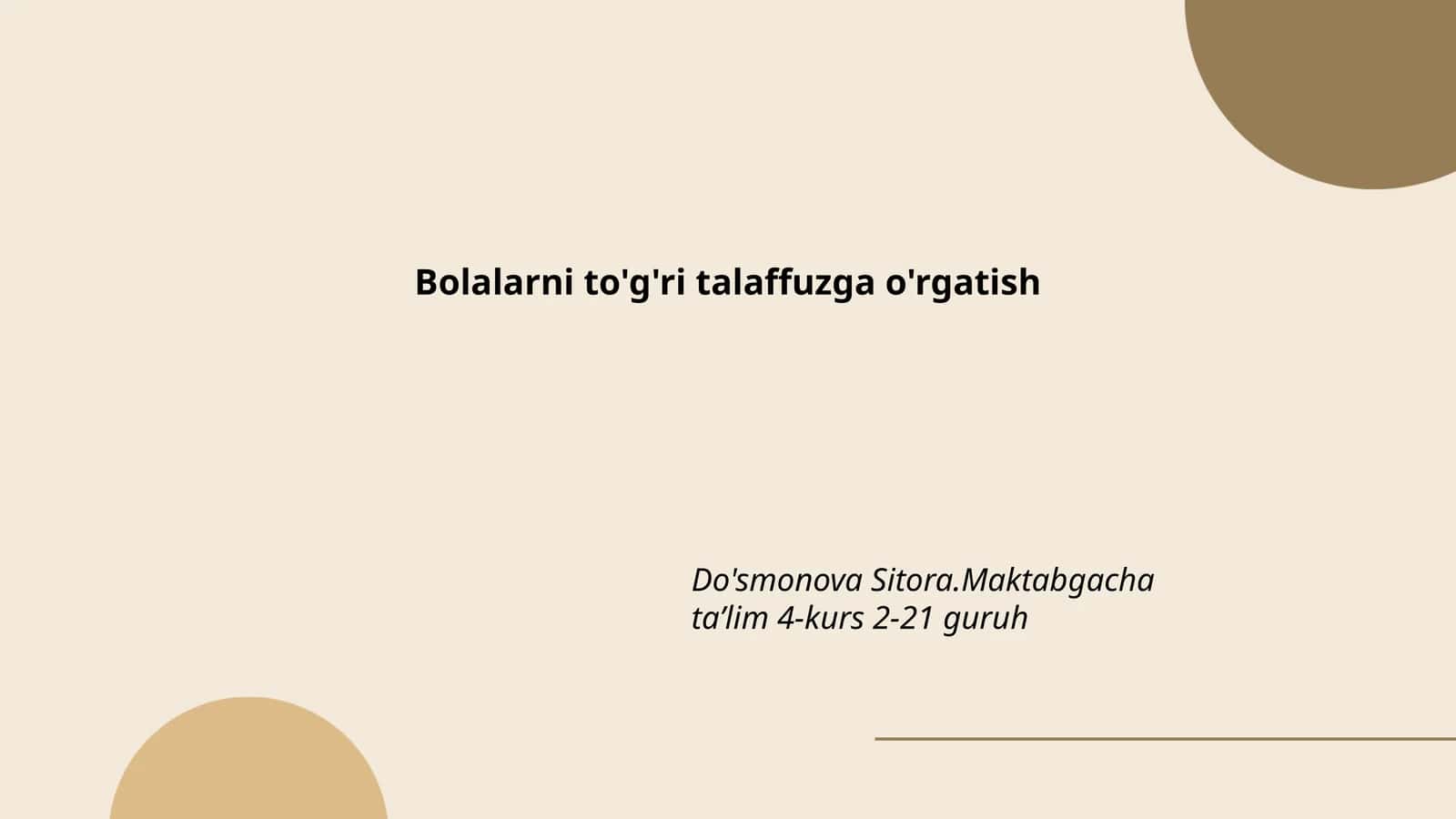Ovozli harflarni to'g'ri talaffuz qilish