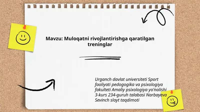Muloqatni rivojlantirishga qaratilgan treninglar