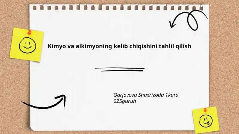 Kimyo va alkimyoning kelib chiqishini tahlil qilish