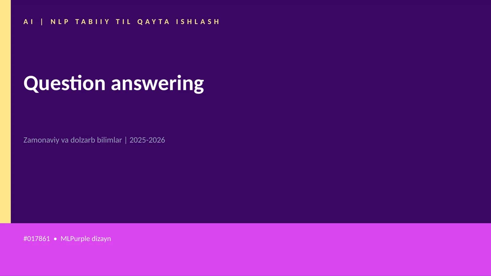 AI | NLP TABIIY TIL QAYTA ISHLASH