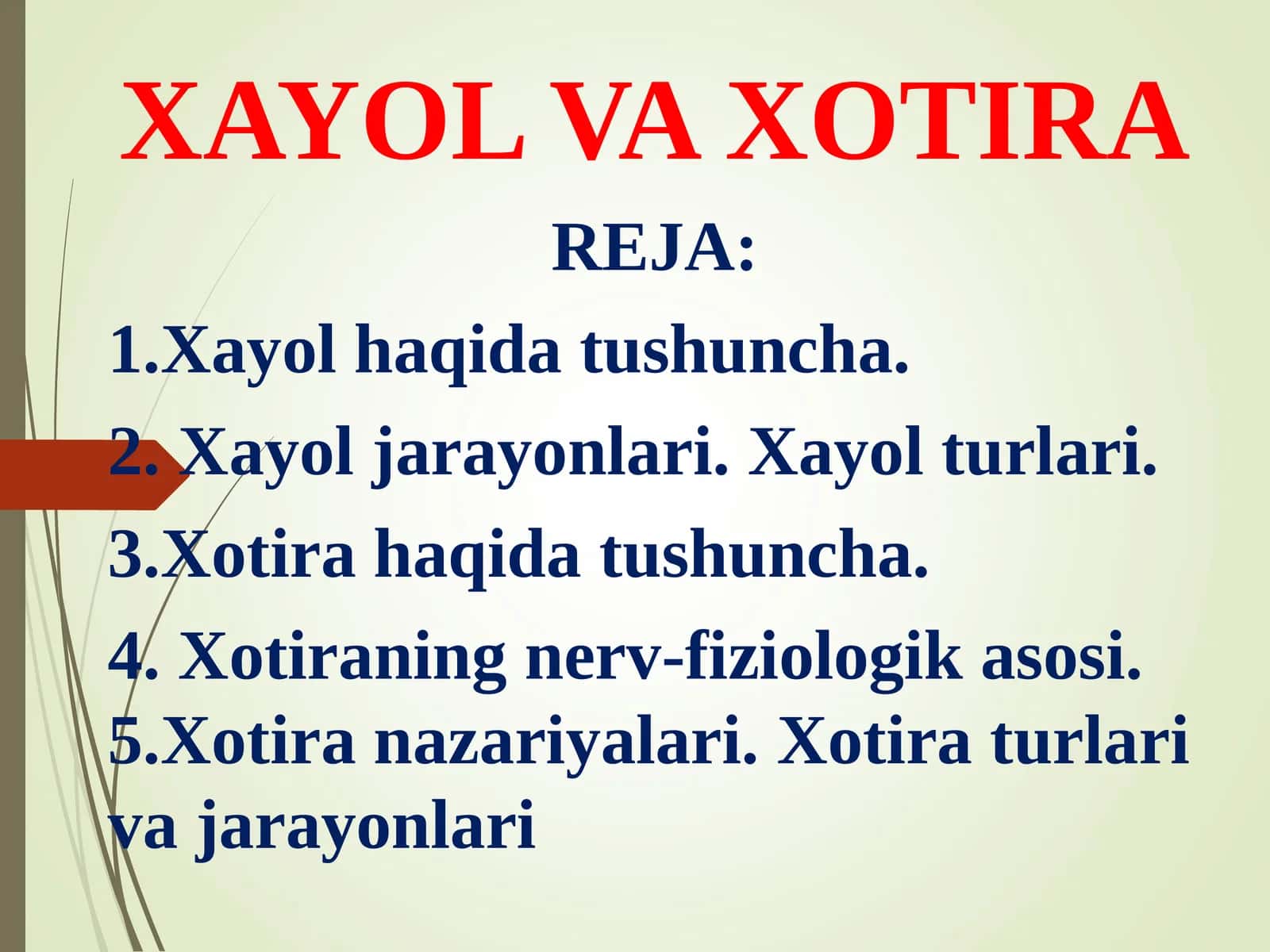 XAYOL VA XOTIRA