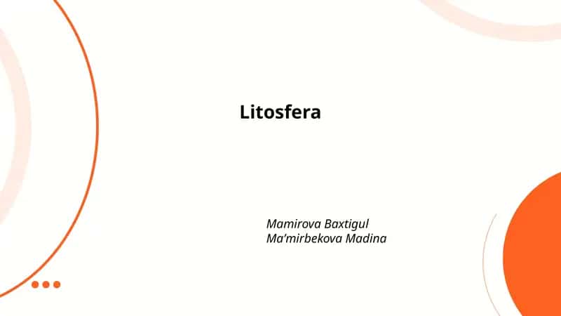 Litosfera: taʼrifi va umumiy xususiyatlari