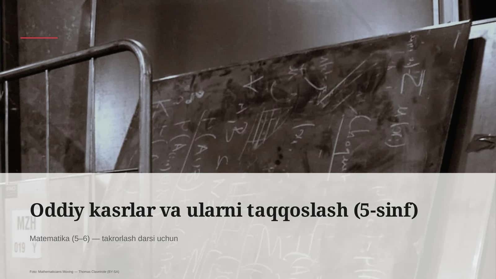 Oddiy kasrlar va ularni taqqoslash (5-sinf)