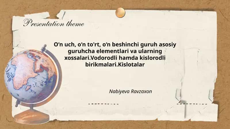 O‘n uchinchi guruh (B, Al, Ga, In, Tl) elementlarining umumiy xossalari va elektron konfiguratsiyasi