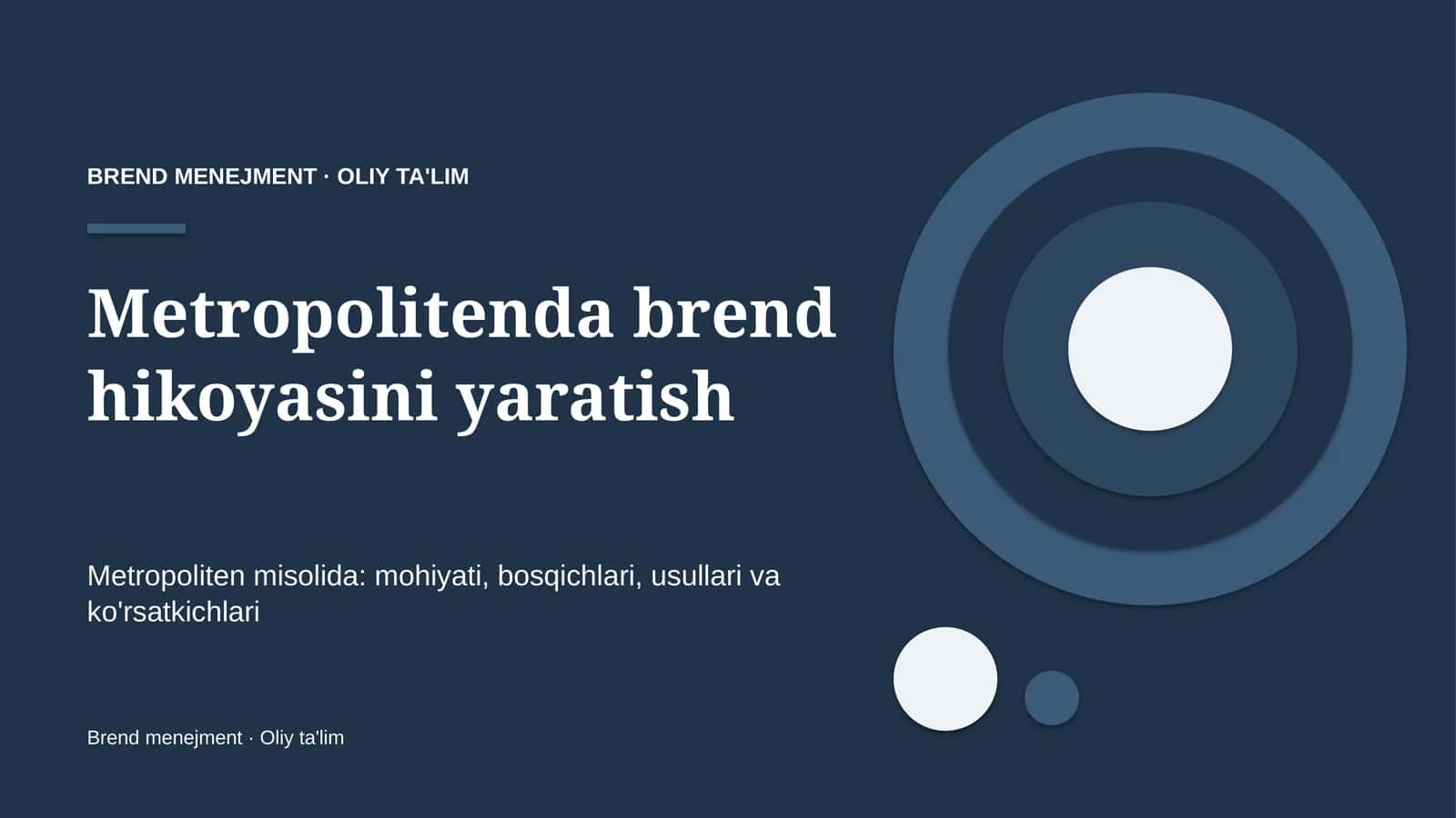 metropolitenda brend hikoyasini yaratish 7235