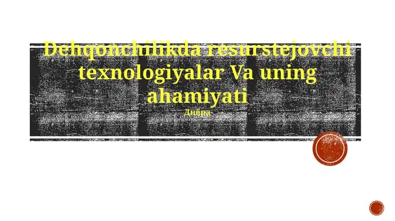 Precision Farming (Aniq qishloq xo'jaligi) texnologiyalari