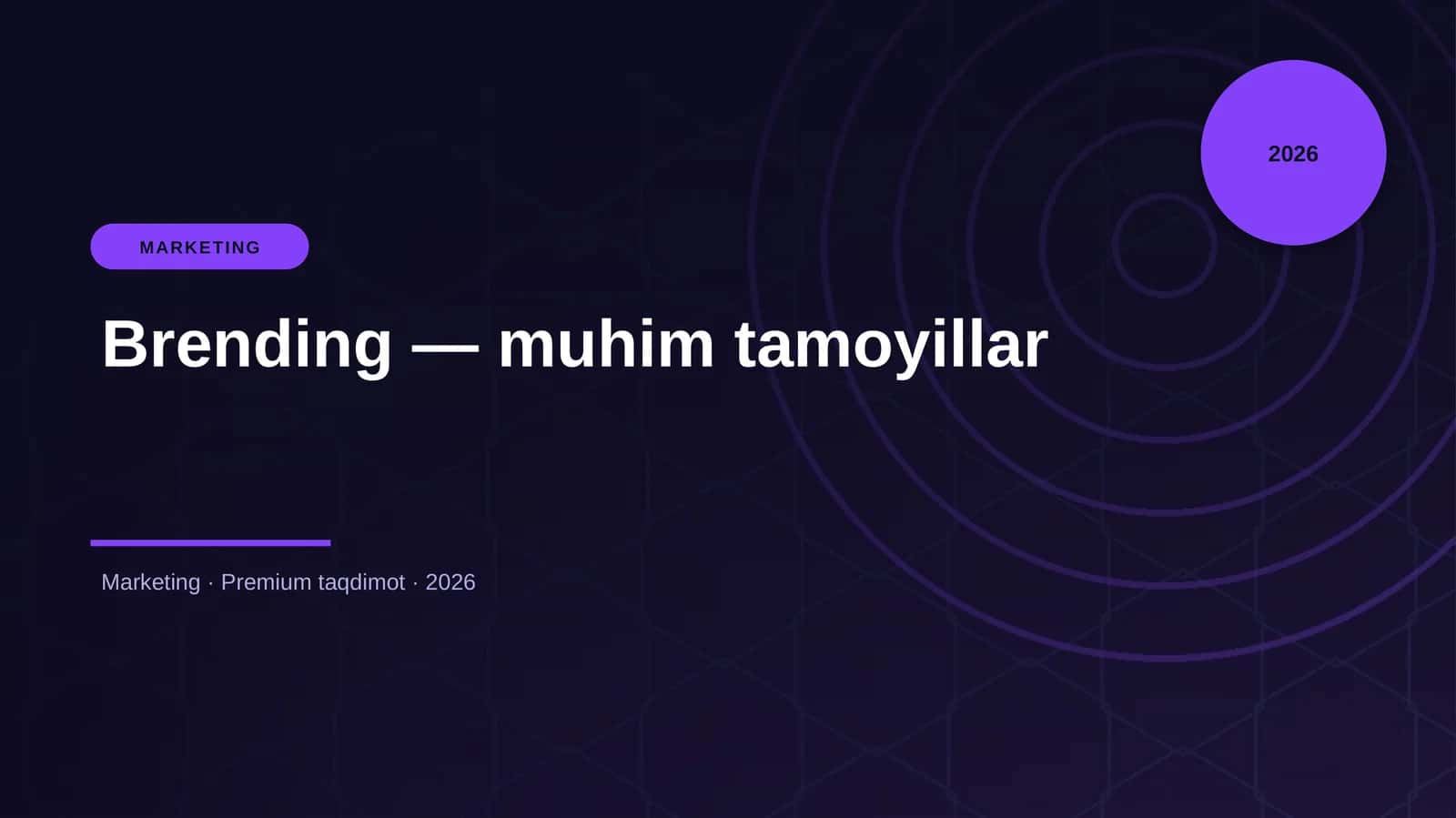 Brending — muhim tamoyillar