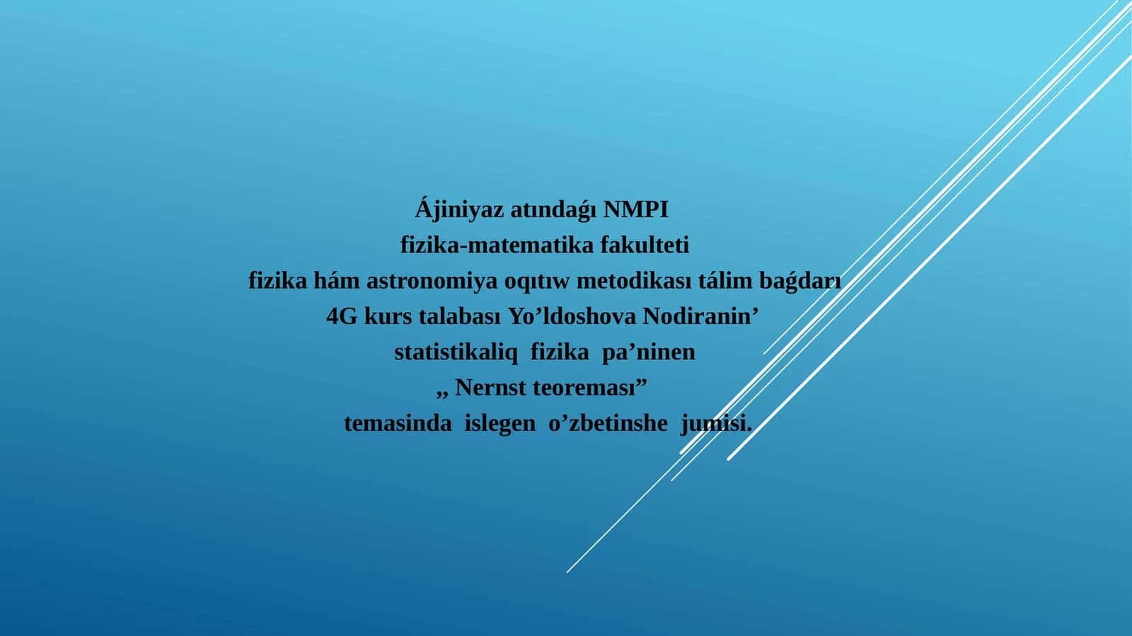 Nernst teoreması