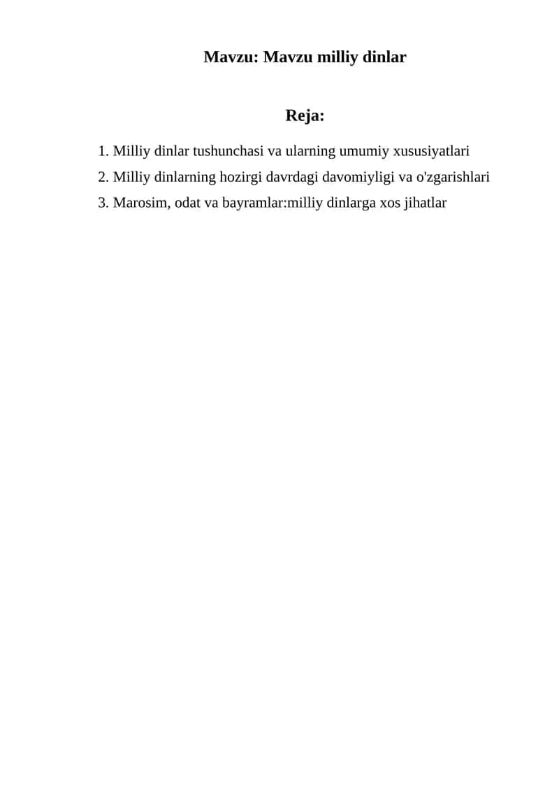 Milliy dinlar