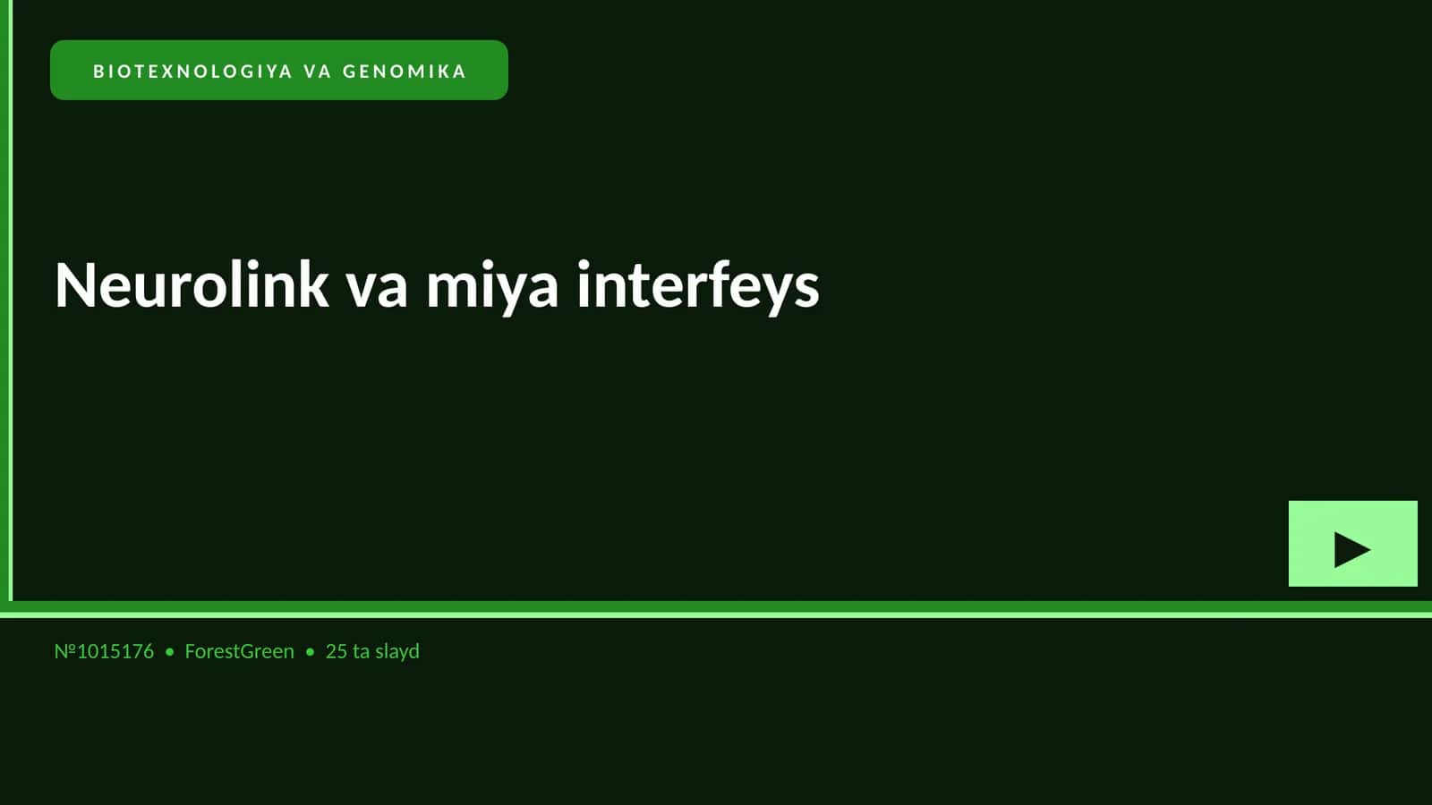 BIOTEXNOLOGIYA VA GENOMIKA