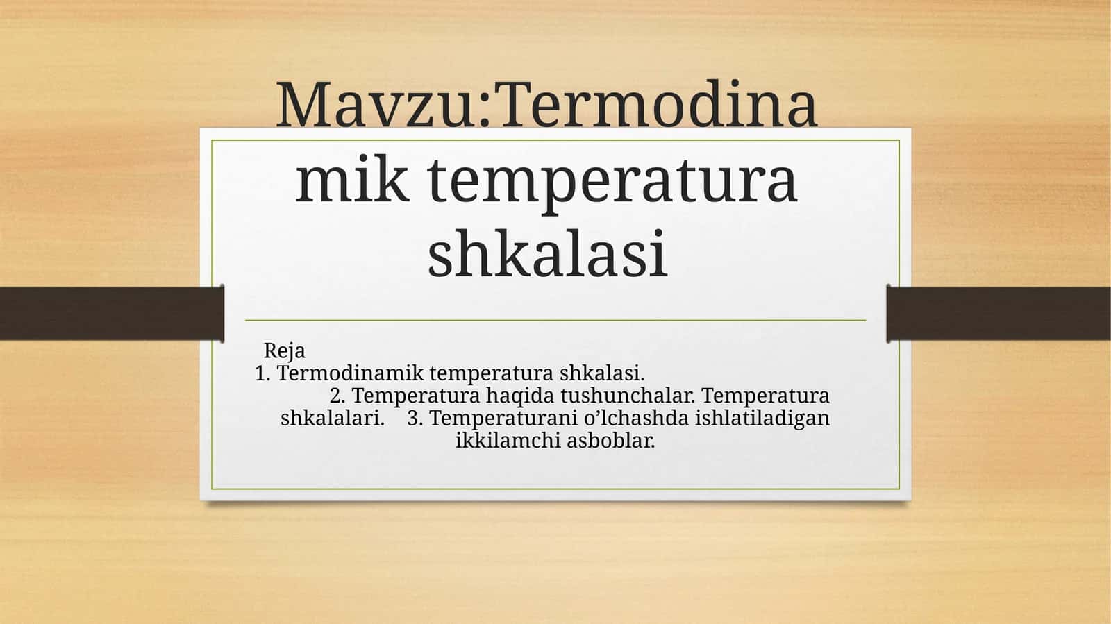 Termodinamik temperatura shkalasi
