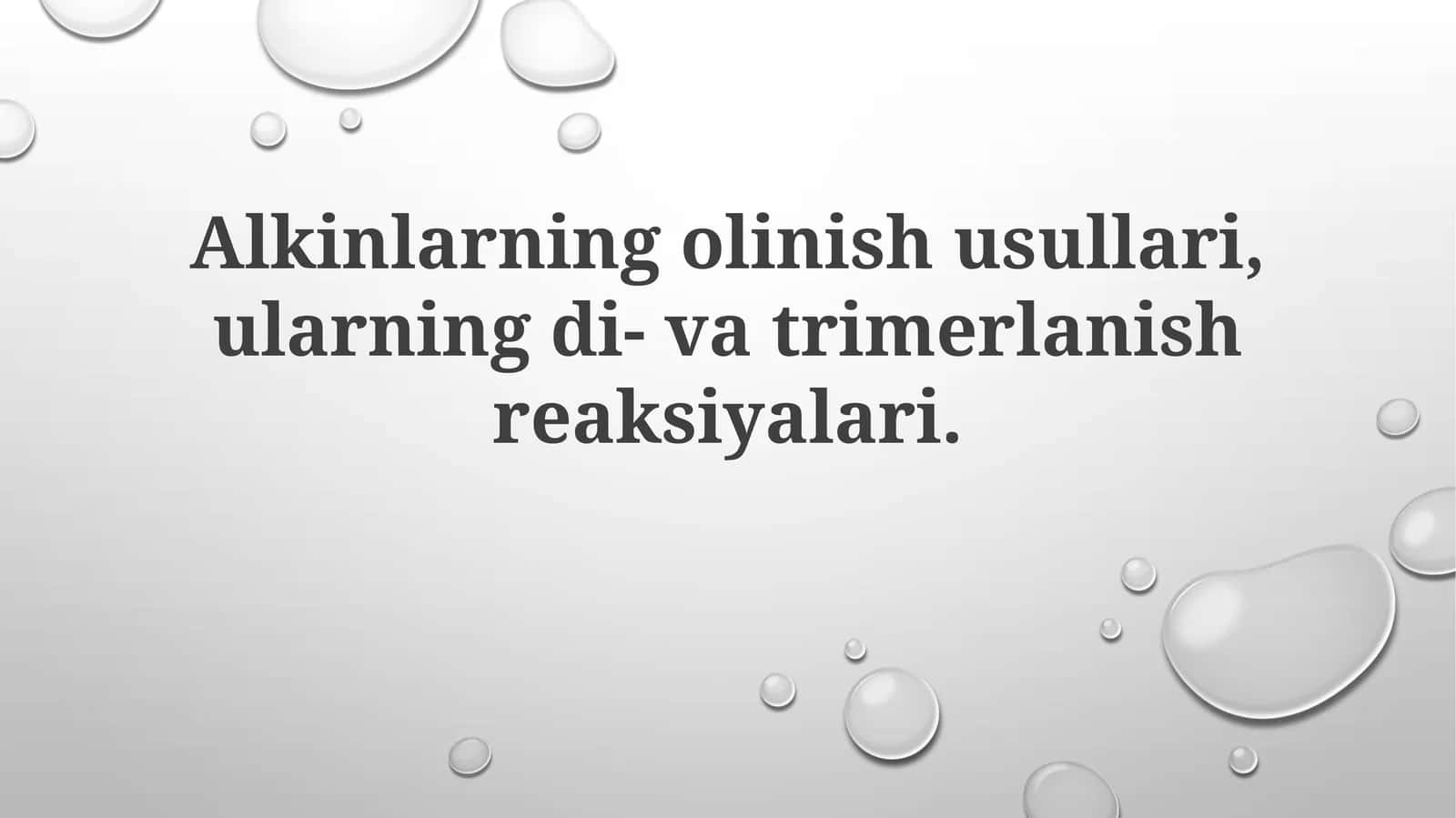 Alkinlar Olinish Usullari
