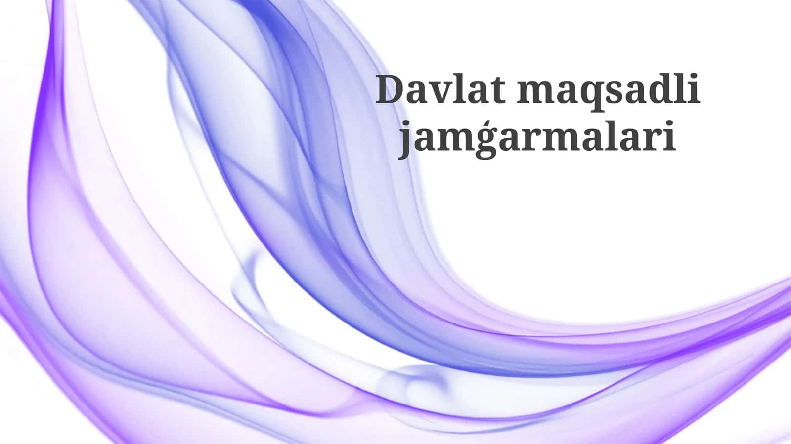 Davlat maqsadli jamg'armalari
