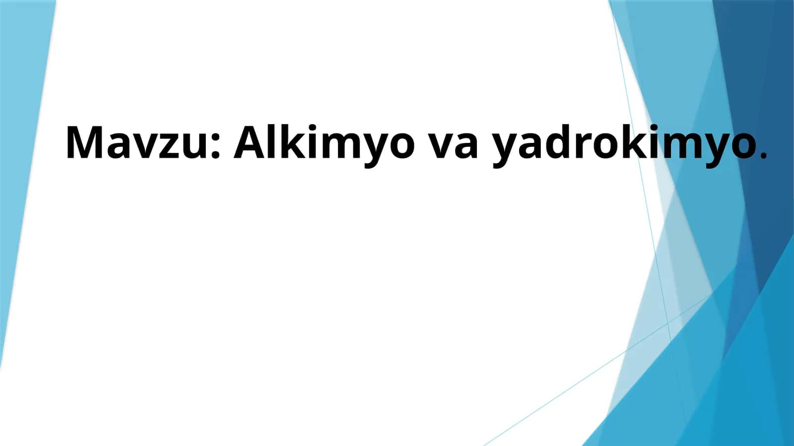 Alkimyo va yadrokimyo