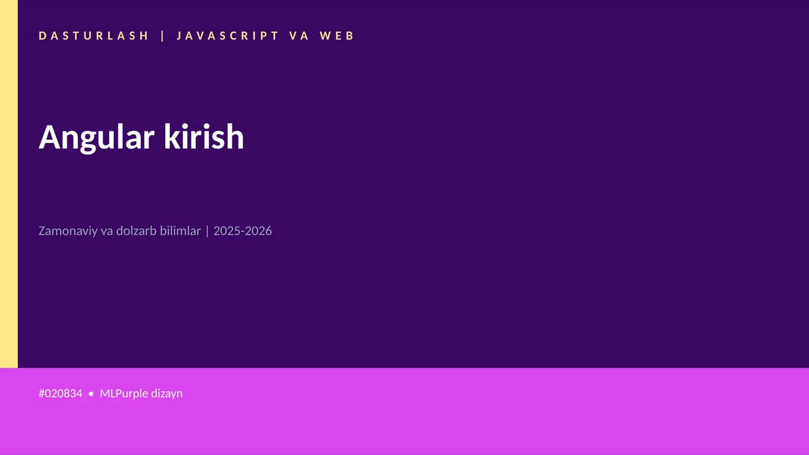 Angular kirish