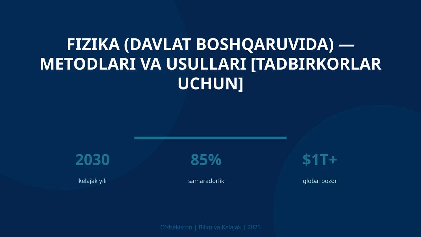 Fizika (davlat boshqaruvida) — metodlari va usullari [tadbirkorlar uchun]