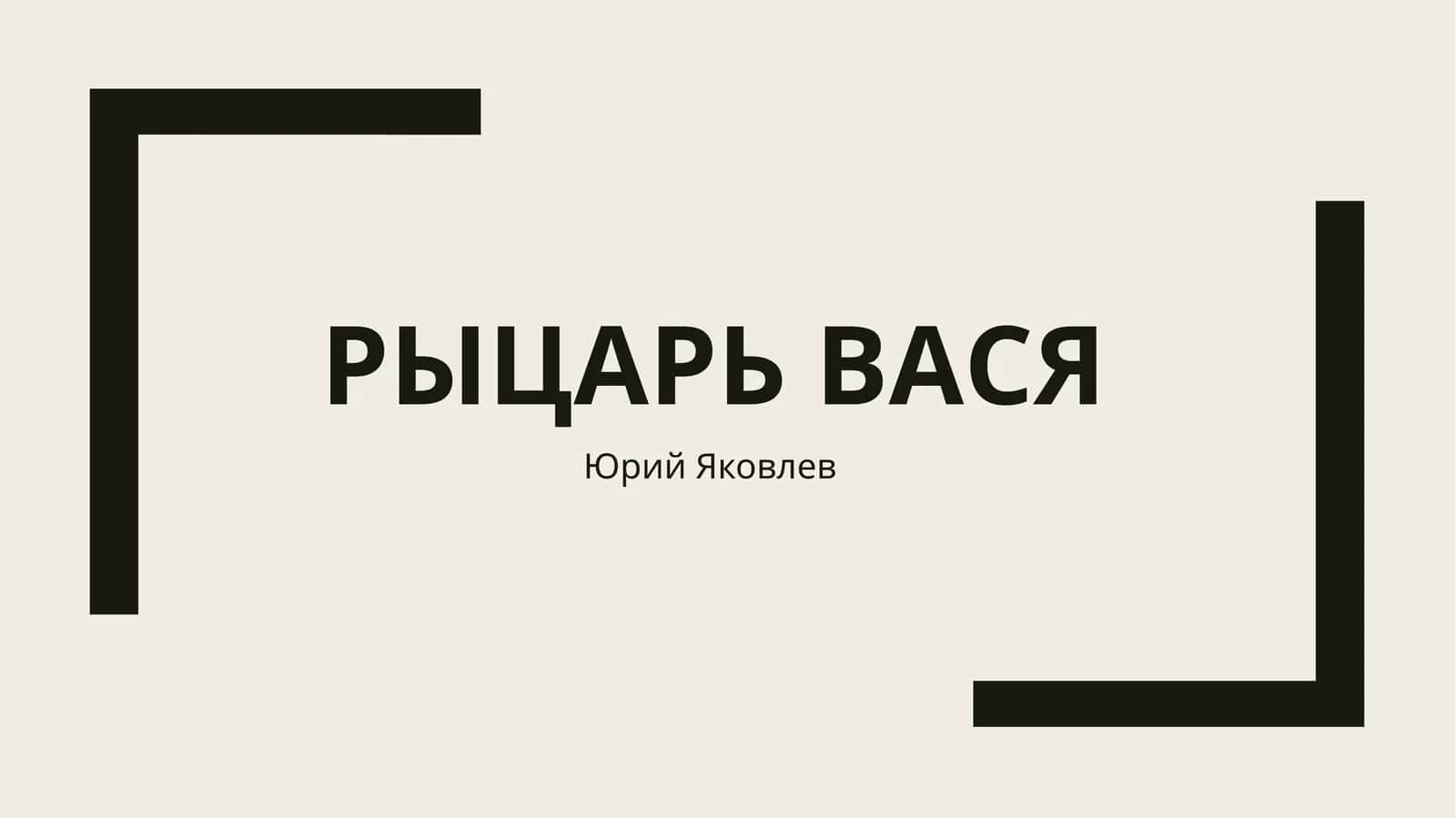 Рицарь Вася