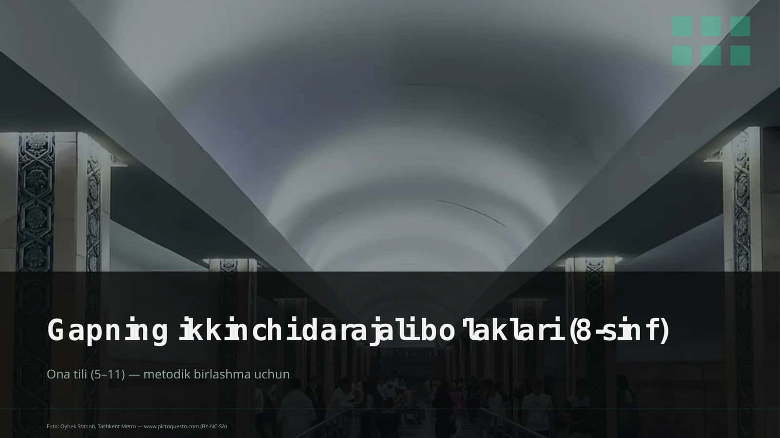 Gapning ikkinchi darajali bo'laklari (8-sinf)