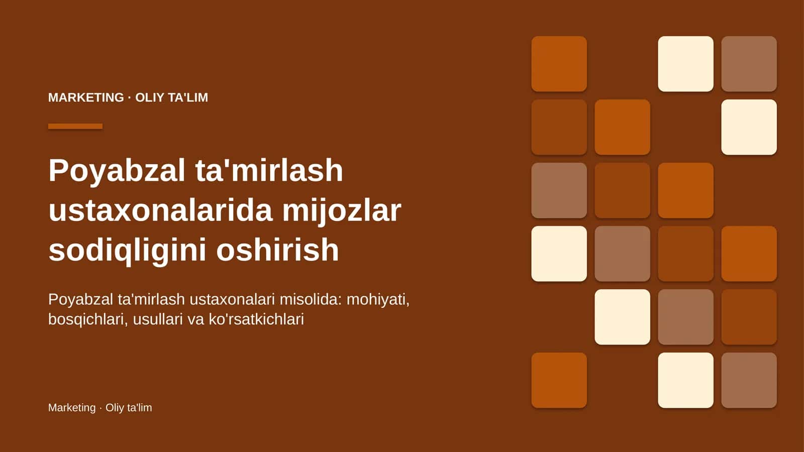 poyabzal ta'mirlash ustaxonalarida mijozlar sodiqligini oshirish 9568