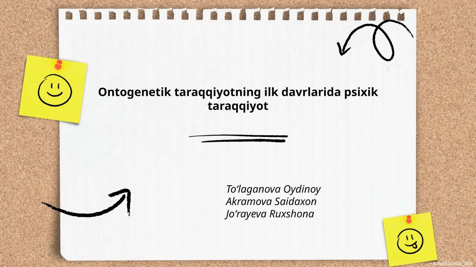 Ontogenetik taraqqiyotning ilk davrlarida psixik taraqqiyot
