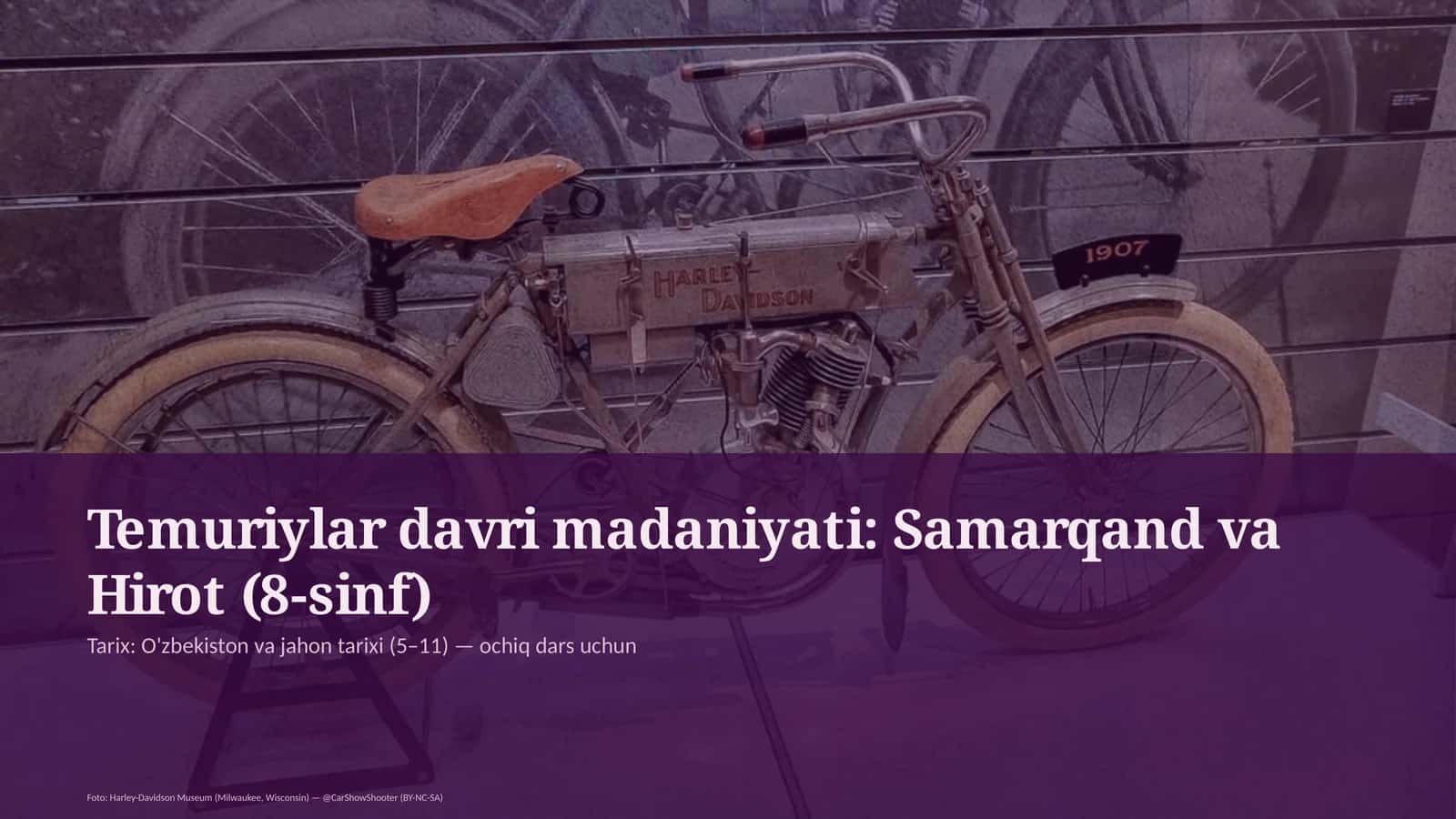 Temuriylar davri madaniyati: Samarqand va Hirot (8-sinf)