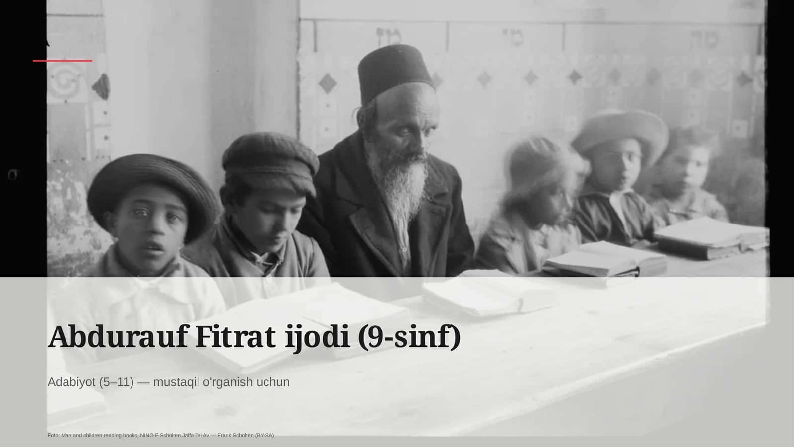 Abdurauf Fitrat ijodi (9-sinf)